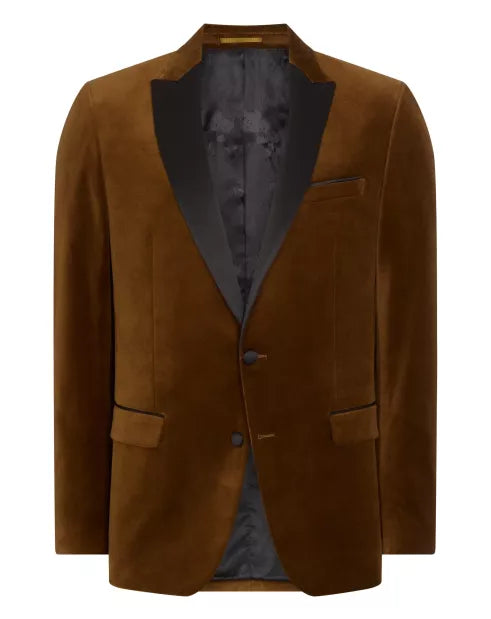 Remus Uomo Monti Velvet Jacket Dark Orange
