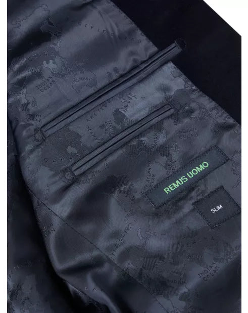 Remus Uomo Floral Dinner Jacket Dark Red