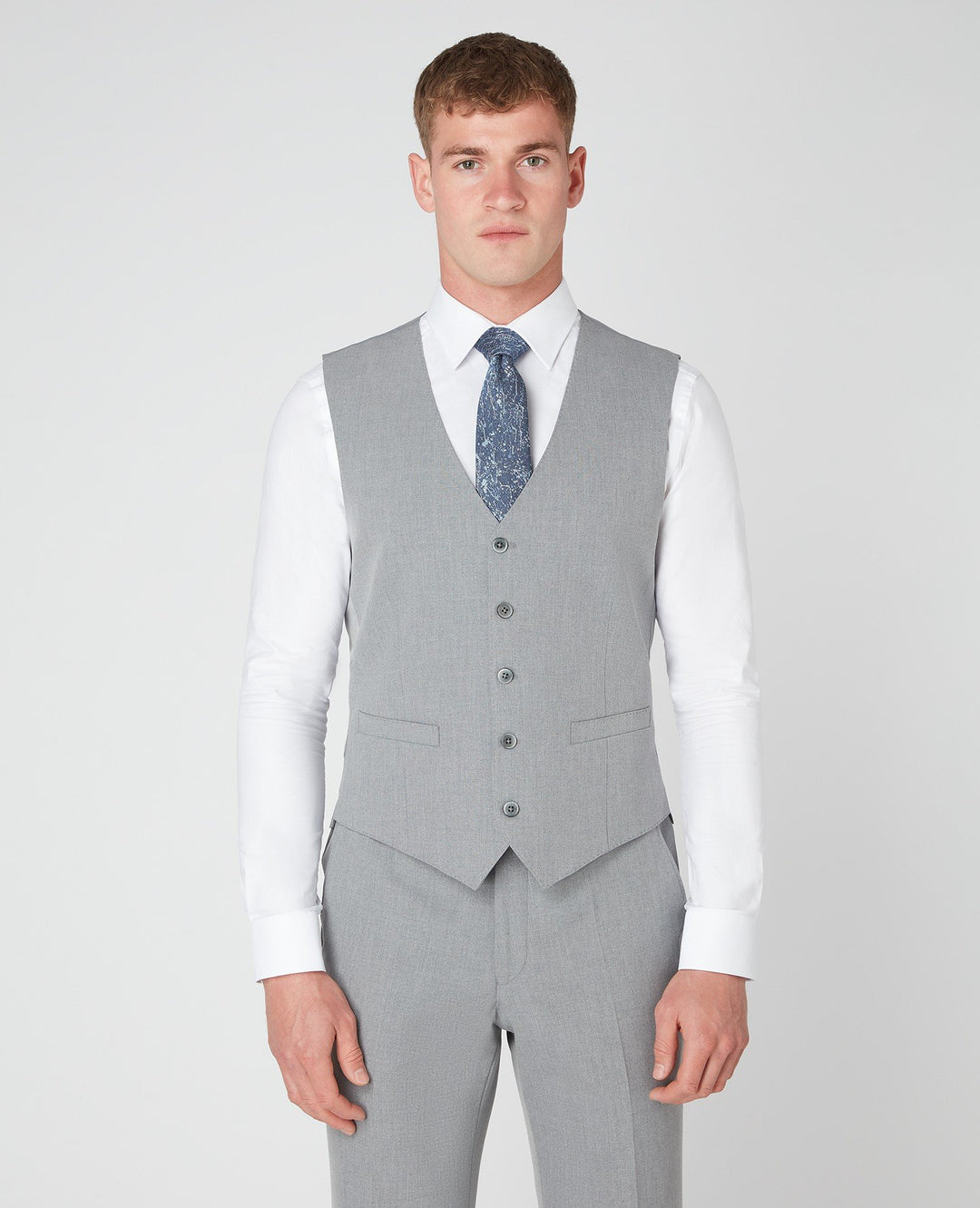 Remus Uomo Palucci Mix & Match Tapered Waistcoat Grey