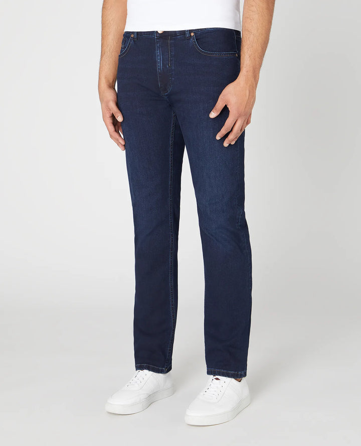 Remus Uomo Rogan Straight Leg Power Stretch Jean Navy