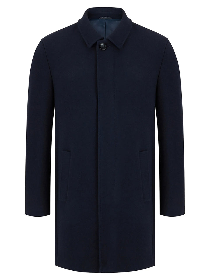 Douglas Hemsworth Tailored Coat Navy