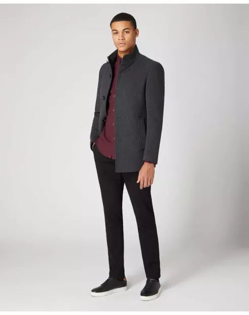 Remus Uomo Jonah Tailored Coat Charcoal Grey