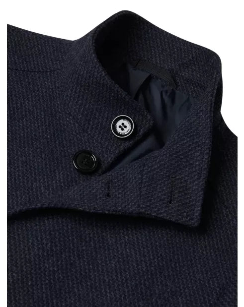 Daniel Grahame Watson Wool Coat Dark Blue
