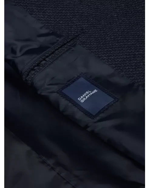 Daniel Grahame Watson Wool Coat Dark Blue