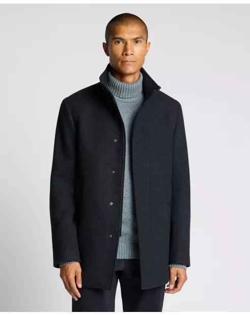 Remus Uomo Jacob Tailored Wool Coat Dark Blue