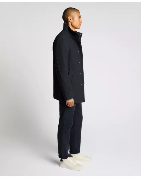 Remus Uomo Jacob Tailored Wool Coat Dark Blue