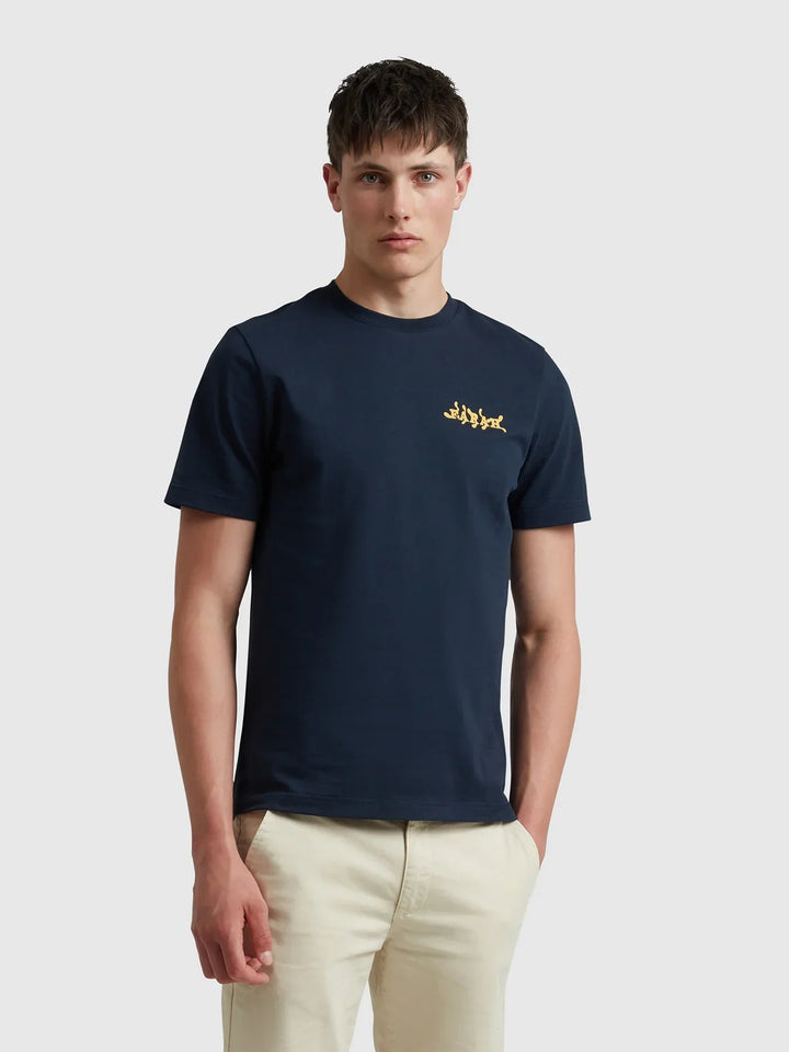 Farah Amesbury Graphic T-Shirt In True Navy image 0