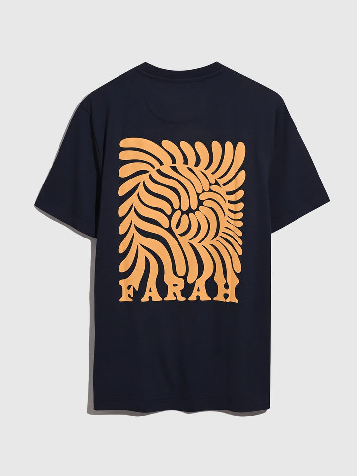 Farah Amesbury Graphic T-Shirt In True Navy image 5