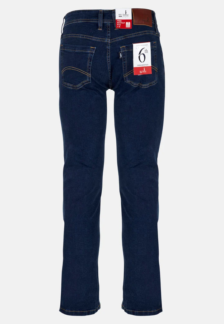 6th Sense Fred Bootcut Jeans Night Time Blue