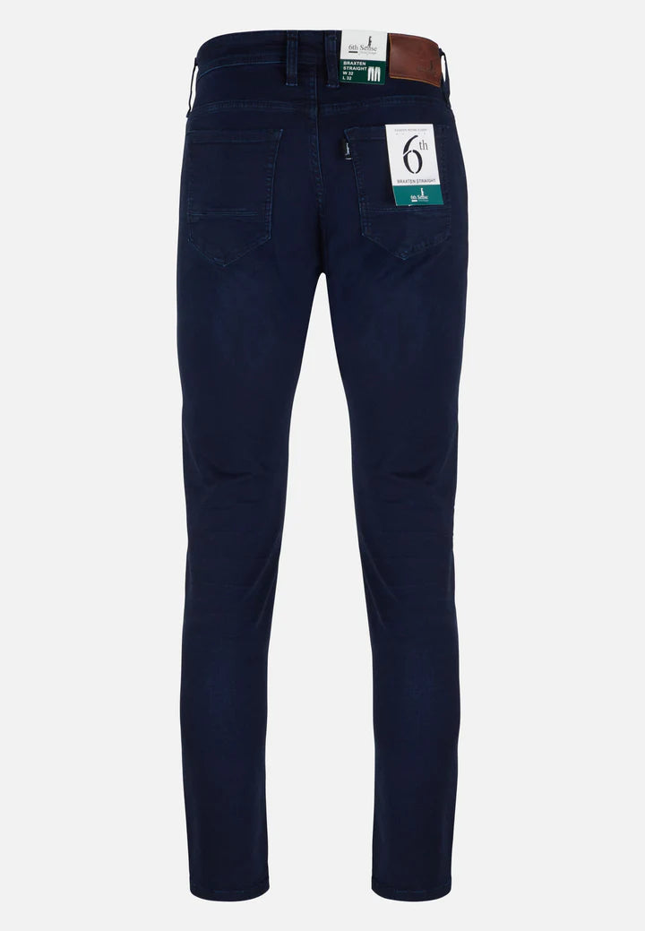 6th Sense Braxten Straight Leg Jeans Stone Wash