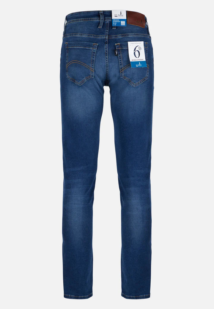 6th Sense Nevada Straight Leg Jeans Mid Wash