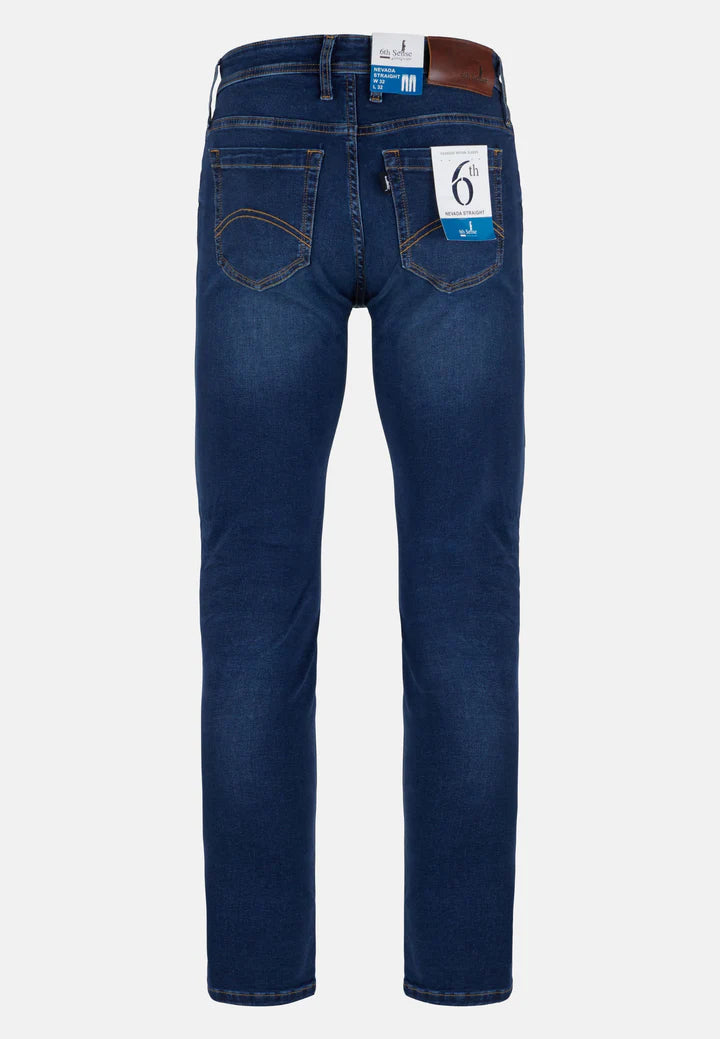 6th Sense Nevada Straight Leg Jeans Wash 7