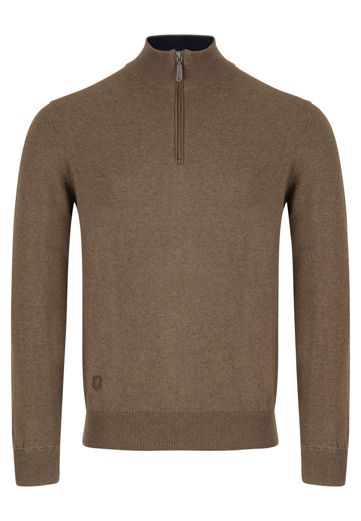 6th Sense Harry 1/4 Zip  Chestnut