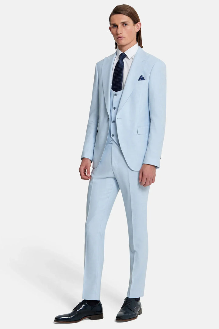 Benetti Travis Napoli 3 Piece Suit Sky image 4