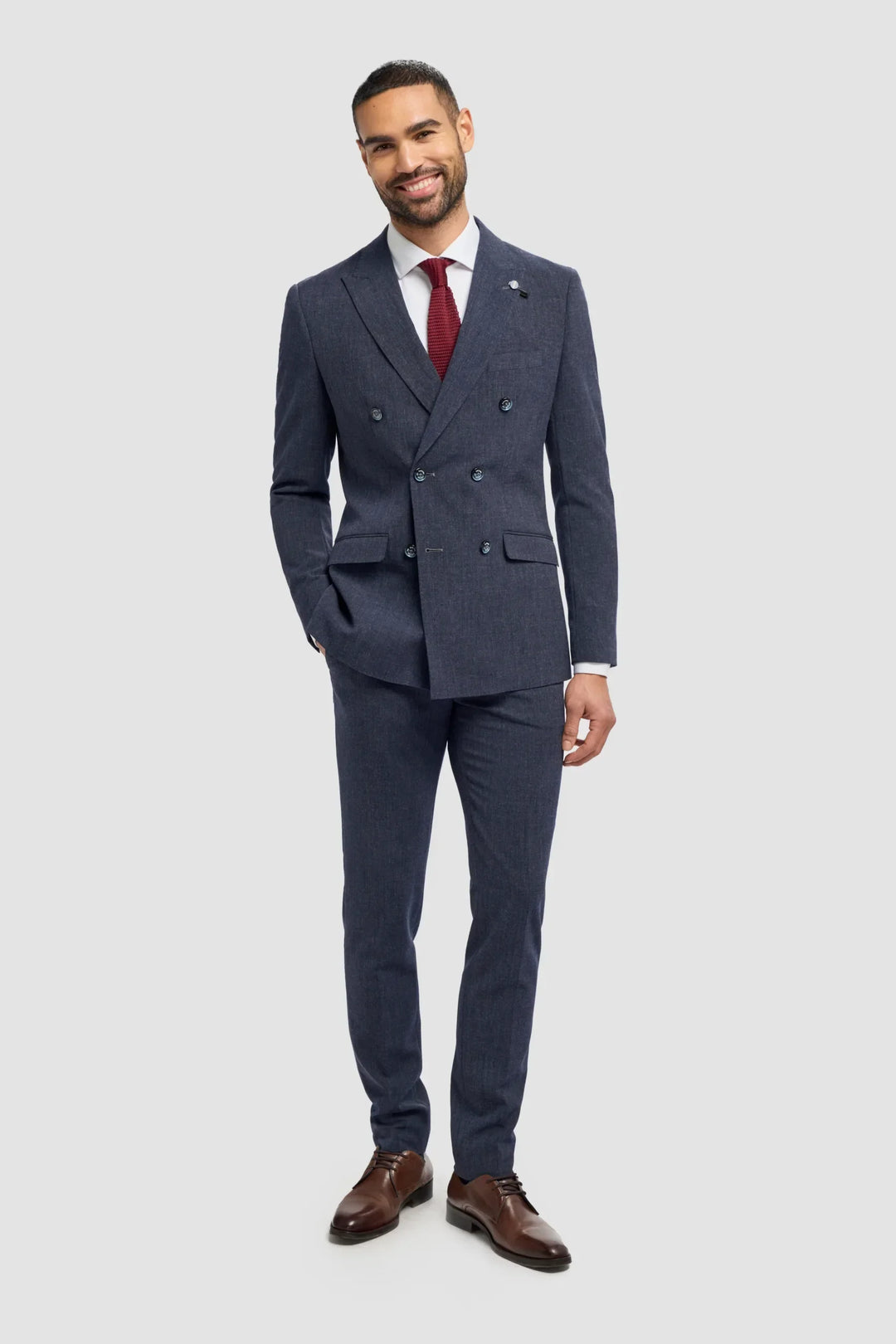 House Of Cavani Tokyo Navy Double Breasted Suit image 0
