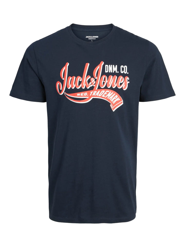 Jack & Jones Logo Tee Navy 3XL-6XL image 4