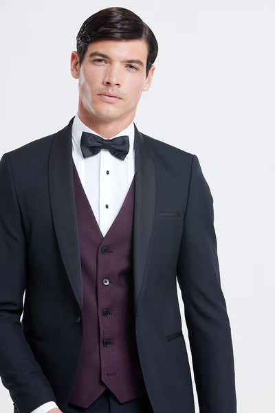 Benetti Elton Wine Waistcoat