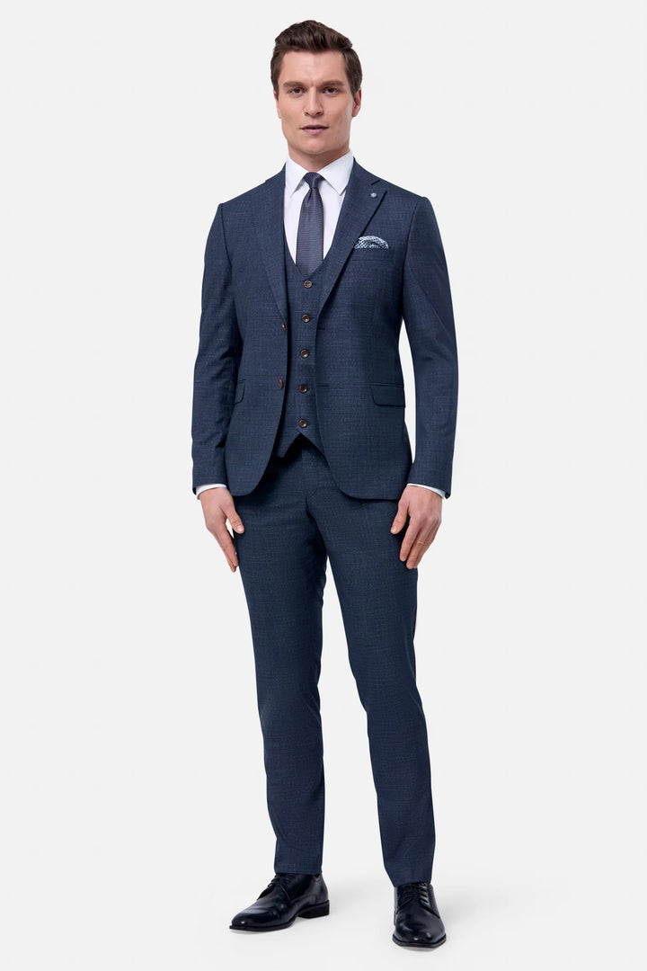 Benetti Ross 3 Piece Suit Navy Blue