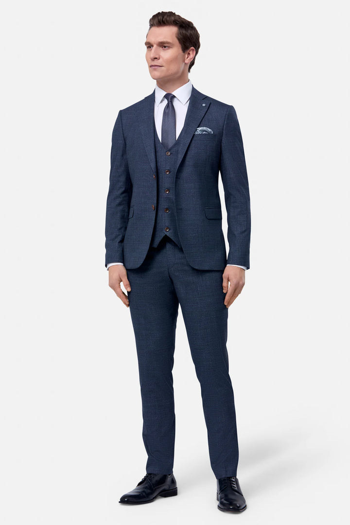 Benetti Ross 3 Piece Suit Navy Blue