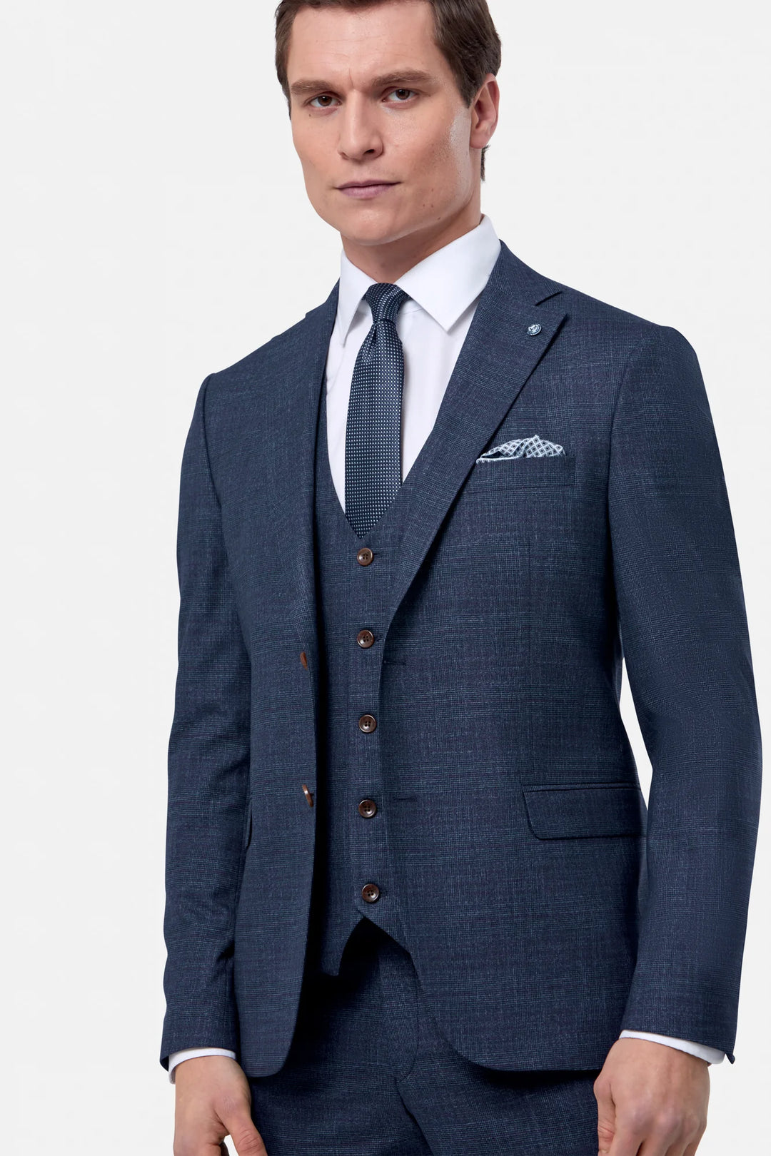 Benetti Ross 3 Piece Suit Navy Blue