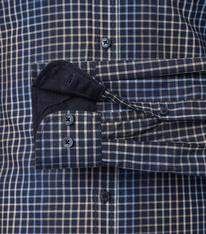 Casa Moda Cotton Printed Shirt Blue