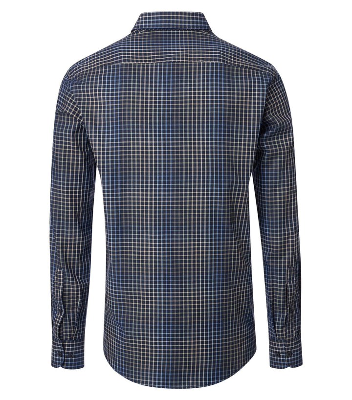 Casa Moda Cotton Printed Shirt Blue