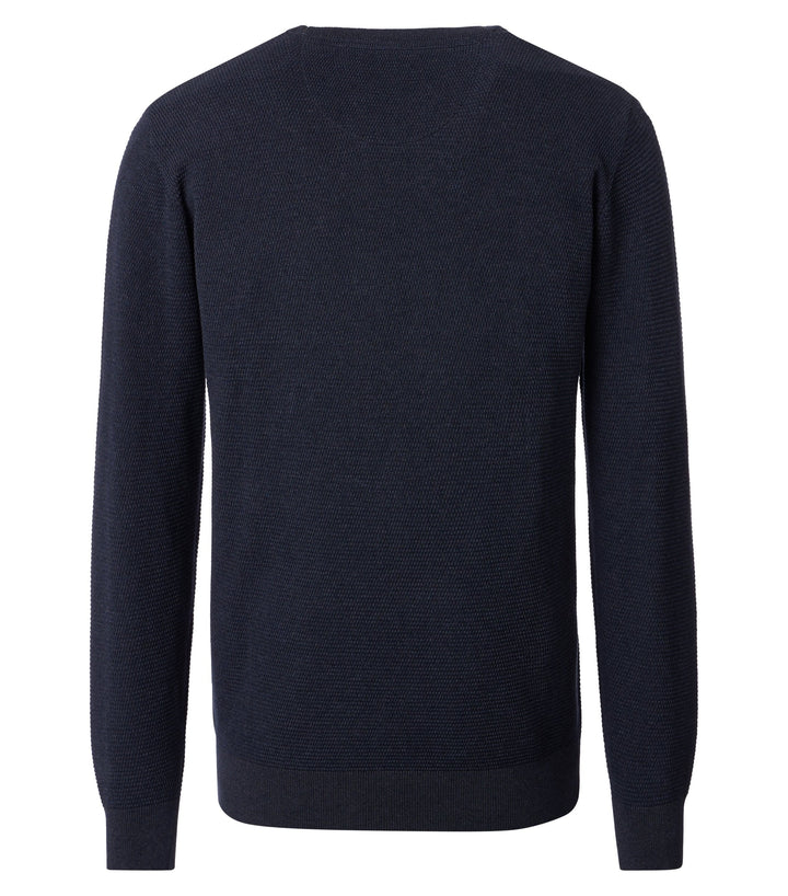 Casa Moda Cotton Navy Crew Neck