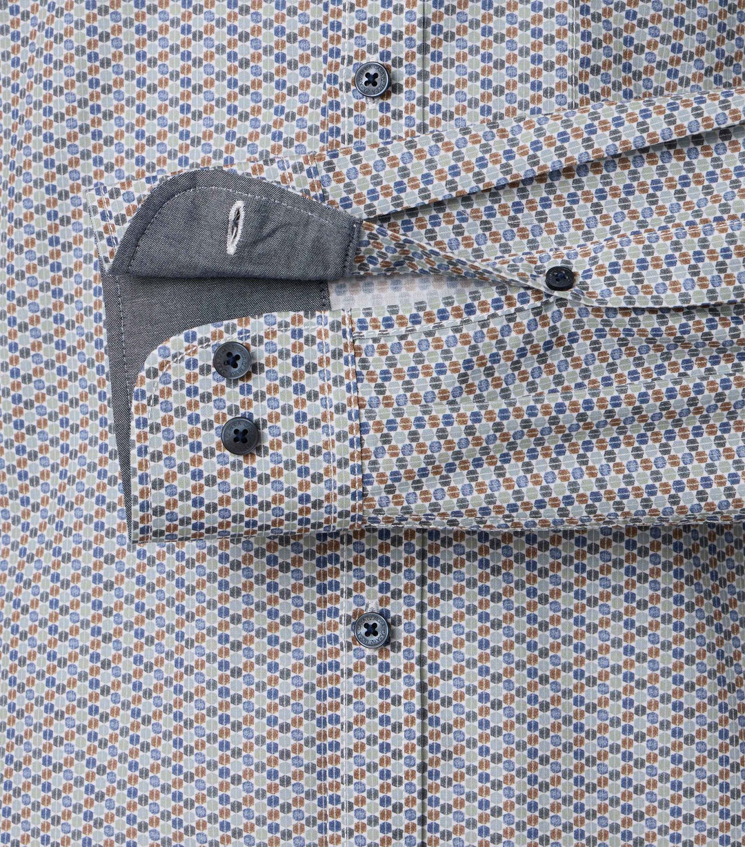 Casa Moda Cotton Printed Shirt Green