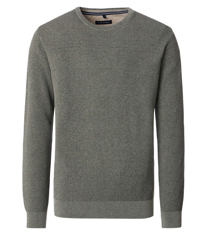 Casa Moda Cotton Crew Neck Green