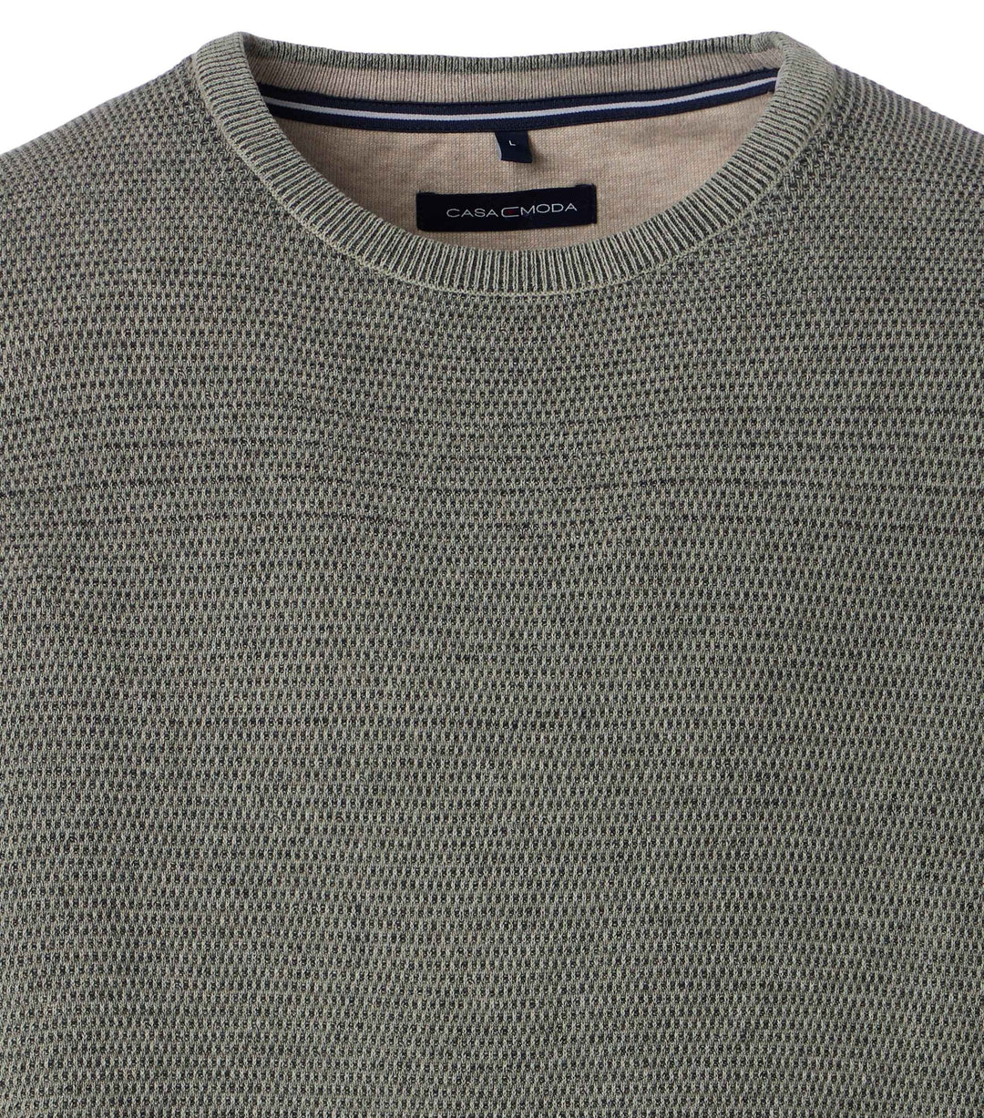 Casa Moda Cotton Crew Neck Green