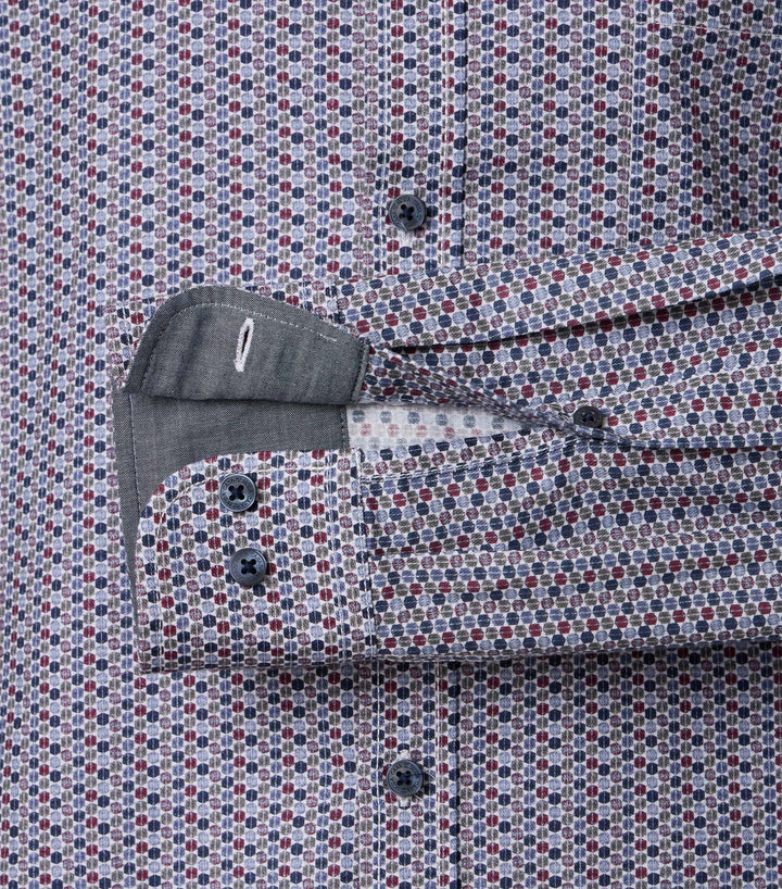 Casa Moda Cotton Printed Shirt Garnet