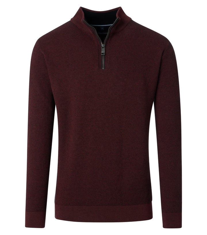 Casa Moda Cotton 1/2 Zip Chocolate Truffel