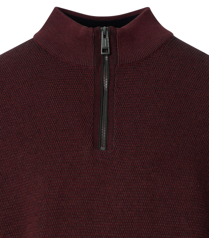 Casa Moda Cotton 1/2 Zip Chocolate Truffel