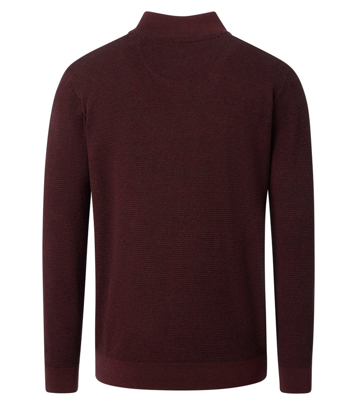 Casa Moda Cotton 1/2 Zip Chocolate Truffel