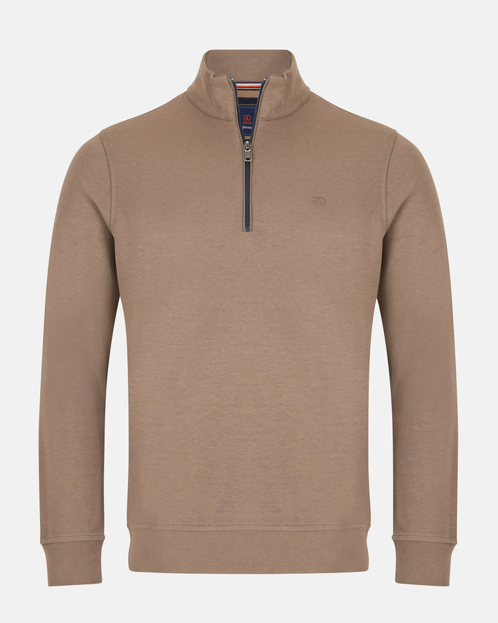 André Canada 1/4 Zip Sweatshirt Tan
