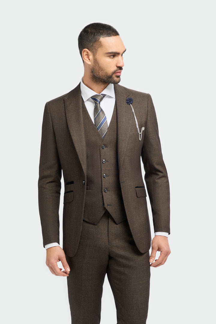 House Of Cavani Caridi Brown Suit