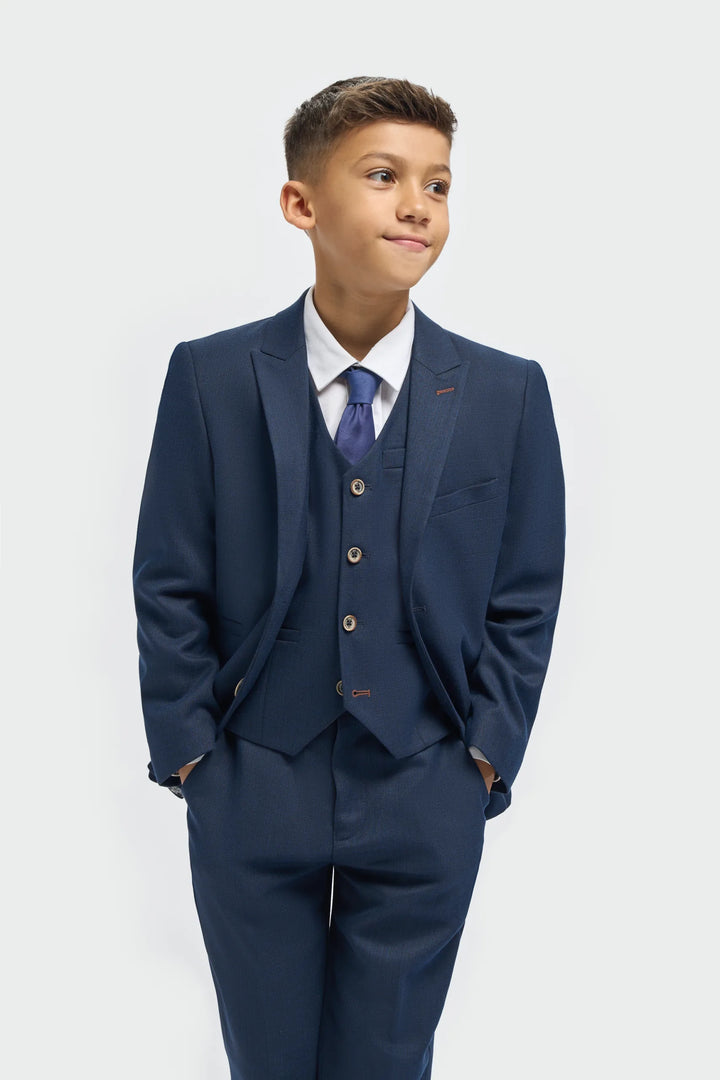 House Of Cavani Tropez Navy Boys Suit