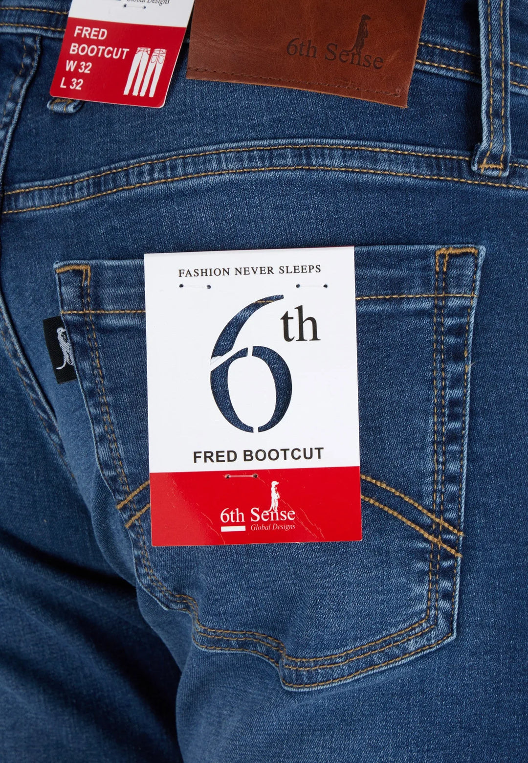 6th Sense Fred Bootcut Jeans Mid Wash