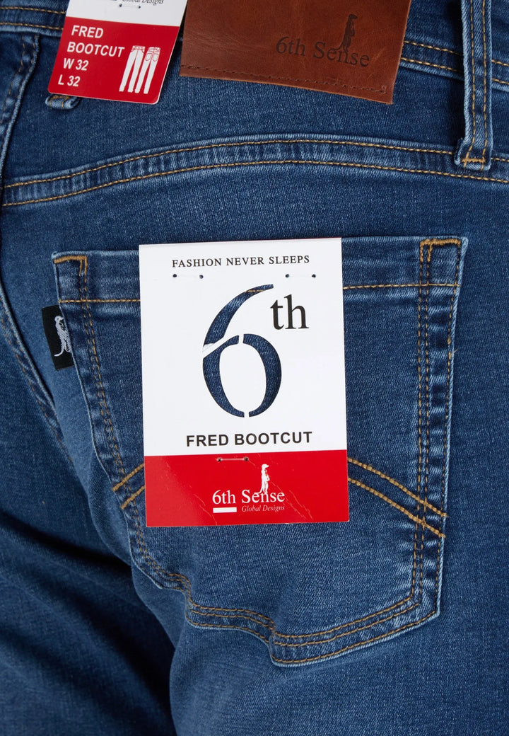6th Sense Fred Bootcut Jeans Mid Wash
