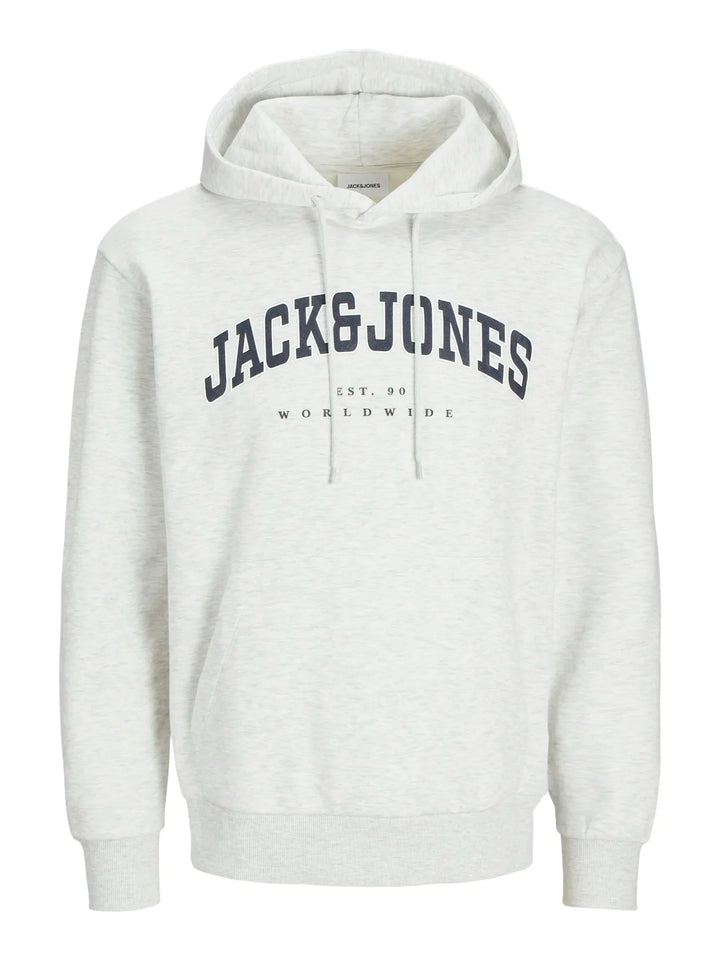 Jack & Jones Caleb Varsity Sweat Hood White Melange
