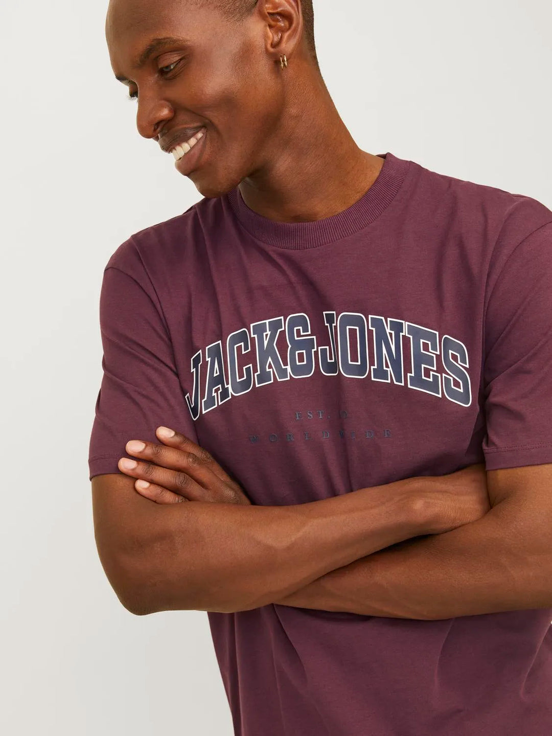 Jack & Jones Caleb Varsity Tee Wine