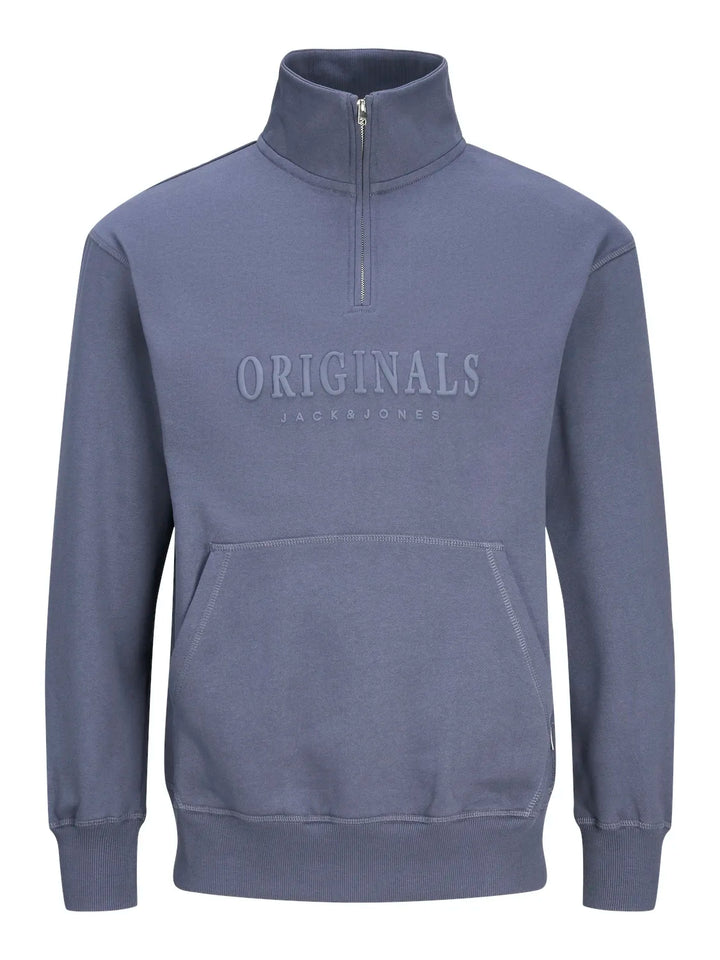 Jack & Jones Frederick 1/4 Zip Sweatshirt Blue
