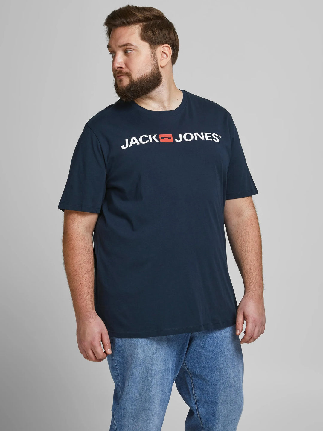 Jack & Jones Logo Tee Navy 3XL-6XL