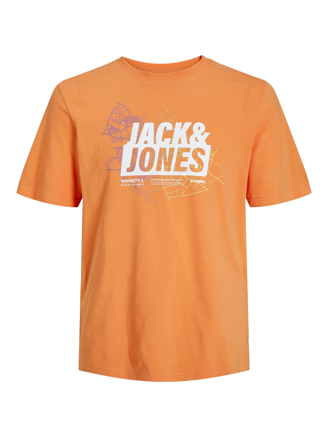 Jack & Jones Printed Tee Tangerine