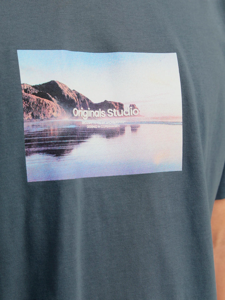Jack & Jones Vesterbro Picture Tee Stormy Wheater