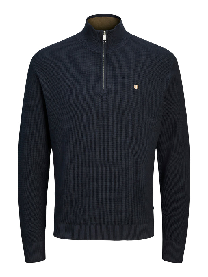 Jack & Jones 1/2 Zip Knit Navy