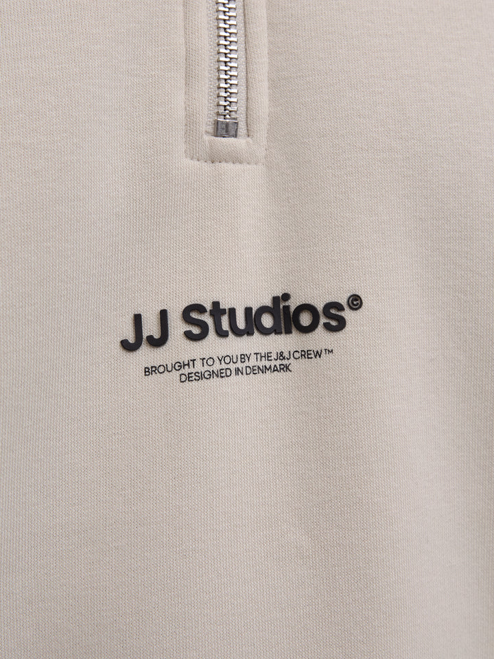 Jack & Jones 1/2 Zip Sweatshirt Beige/Moonbeam