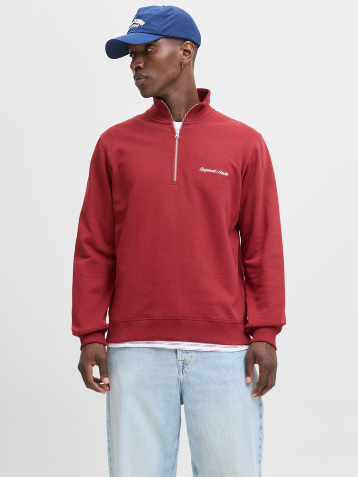 Jack & Jones 1/2 Zip Sweat Tibetan Red