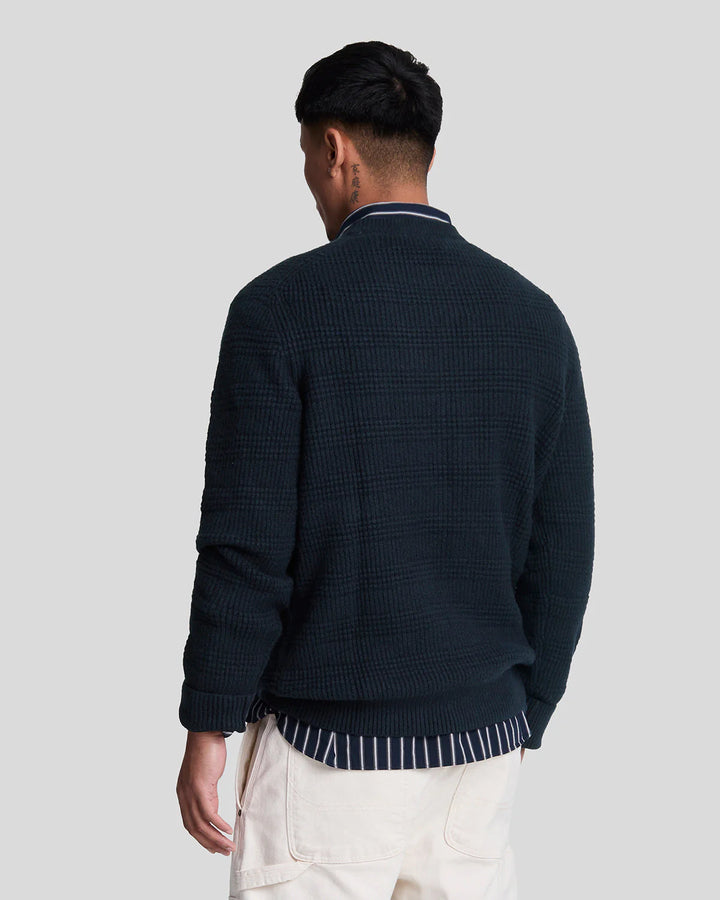 Lyle & Scott Waffle Knit Jumper Dark Navy