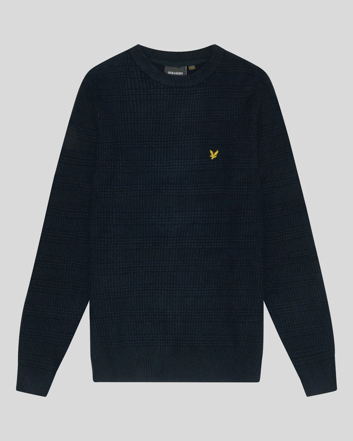 Lyle & Scott Waffle Knit Jumper Dark Navy